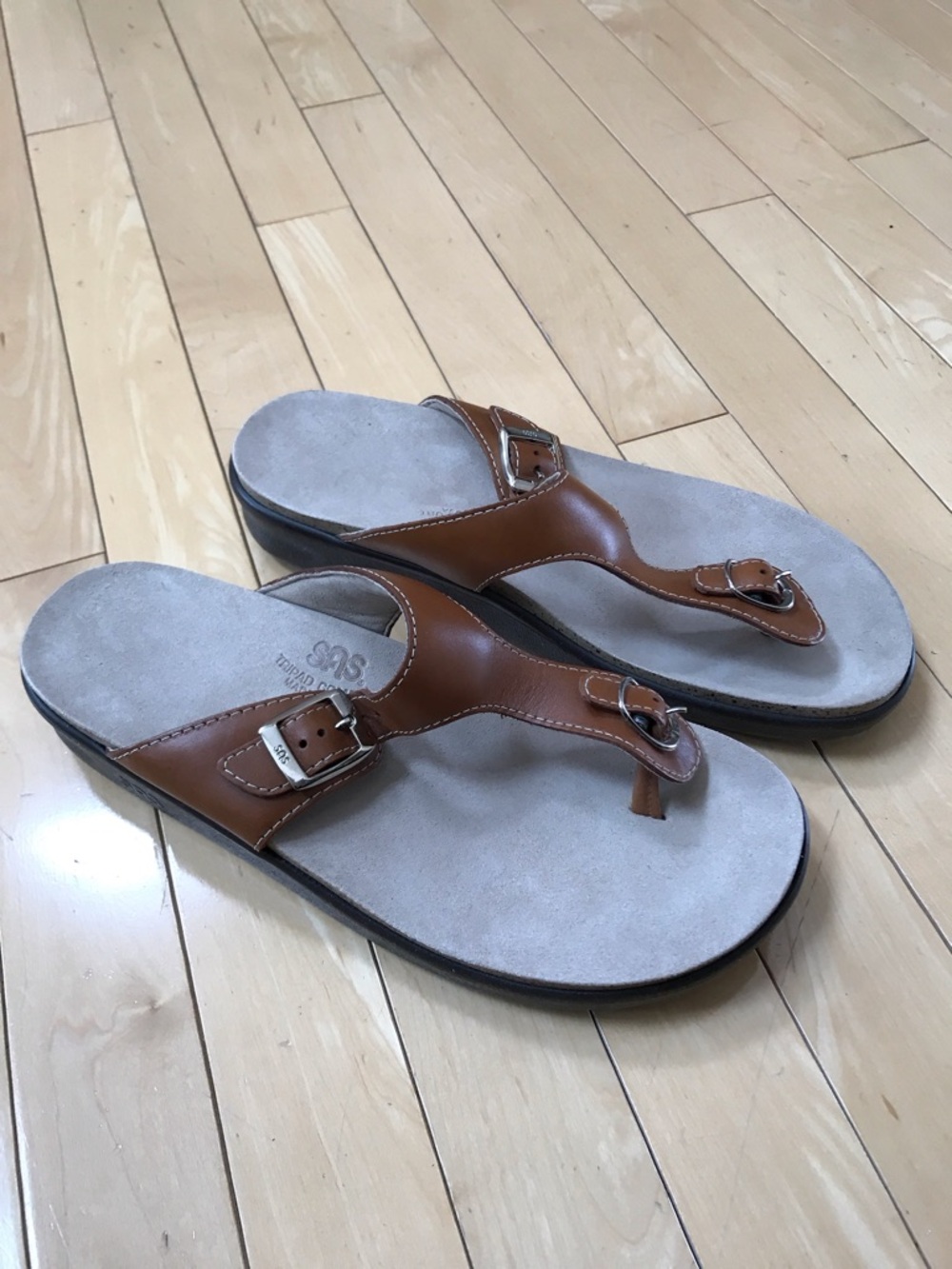 NWOT SAS Comfort sandals Caramel leather - 10M